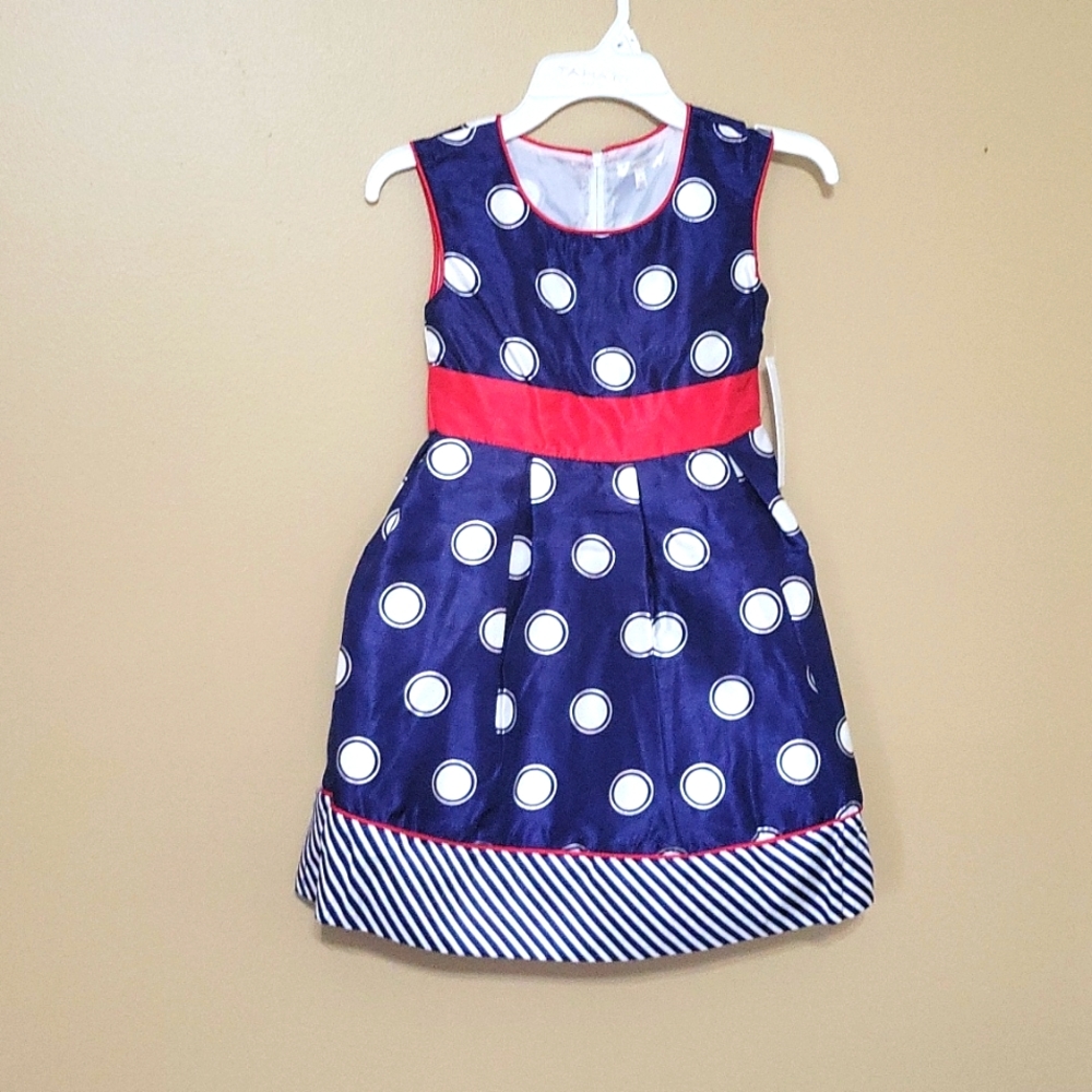 Tahari girls dress, 11 in pit to pit, 26 in long, brand new with tags